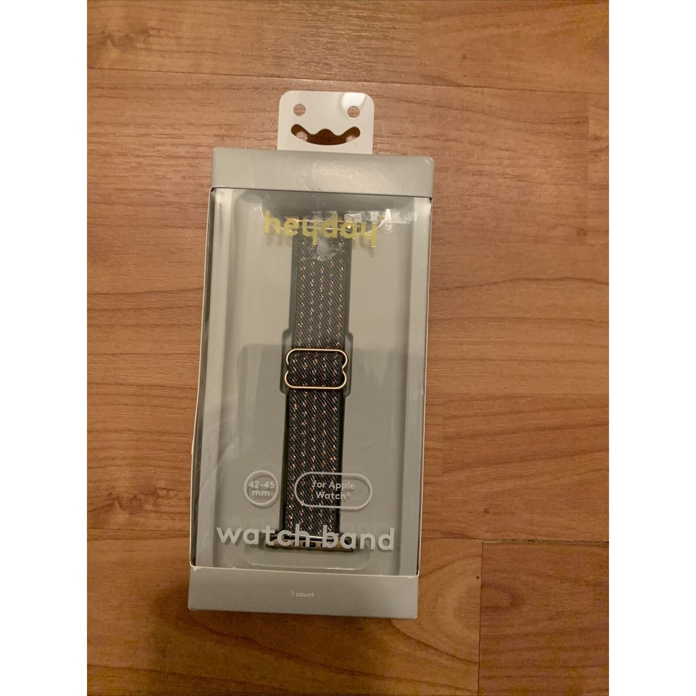 Heyday Knit Watch Band for Apple Watch 42/45 mm Night Gray/Gold Dots